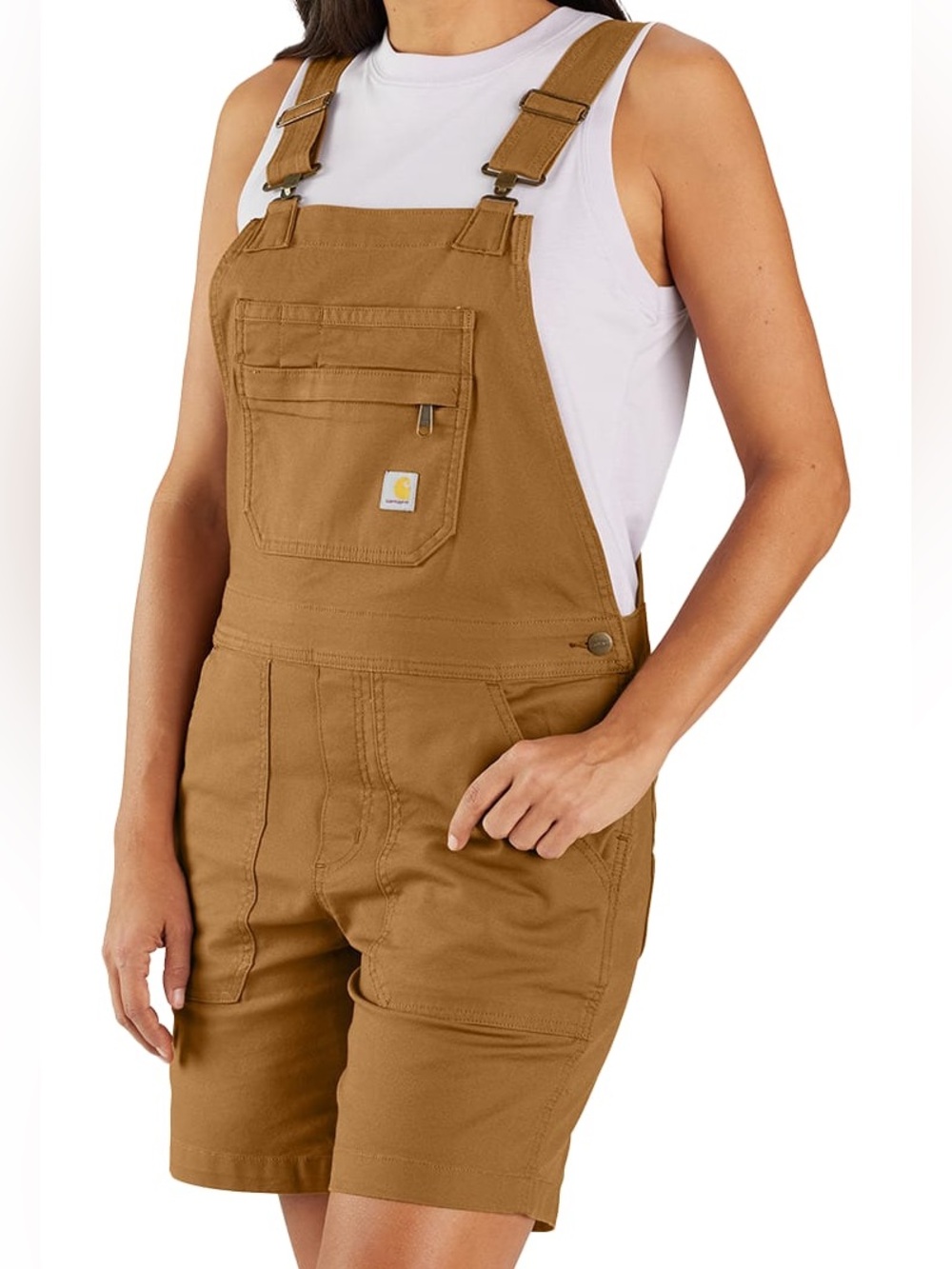 Carhartt Rugged Flex Relaxed-Fit Canvas Shortalls for Ladies